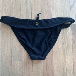 Vix Black Fold-Over Bikini Bottom